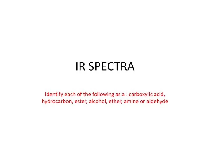 ir spectra