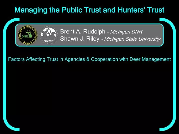 managing the public trust and hunters trust