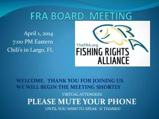 FRA BOARD MEETING