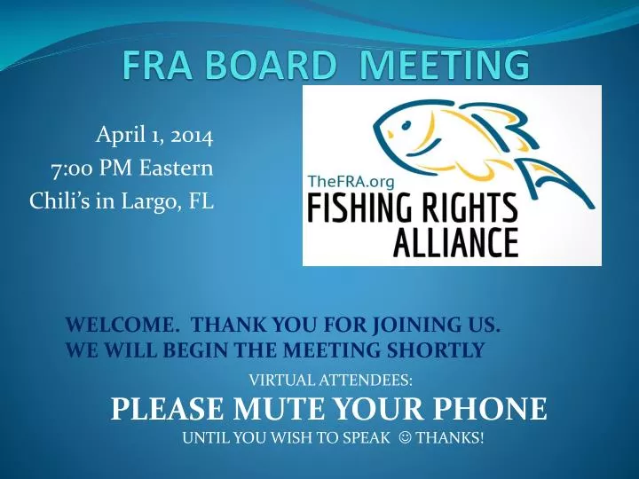 fra board meeting