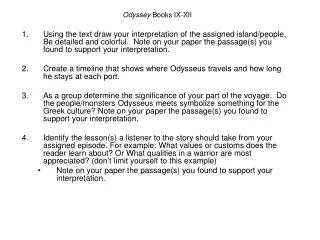 Odyssey Books IX-XII