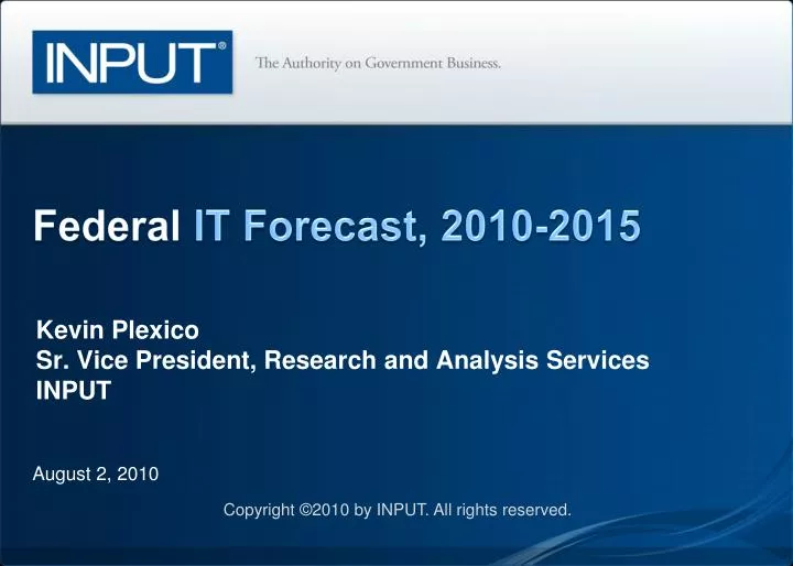 kevin plexico sr vice president research and analysis services input