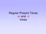 Regular Present Tense -er and –ir Verbs - slide 1