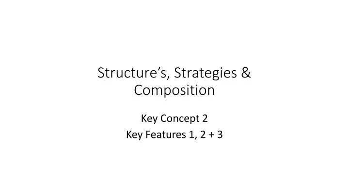 structure s strategies composition