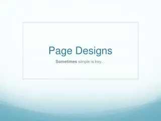 Page Designs