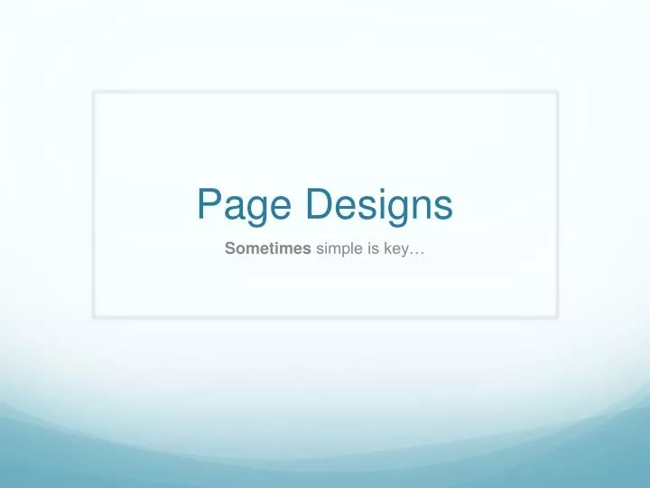 page designs