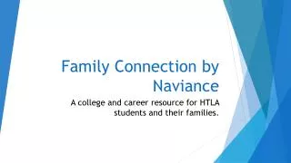 Family Connection by Naviance