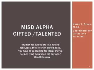 MISD ALPHA Gifted /Talented