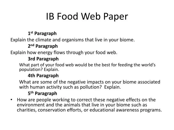 ib food web paper