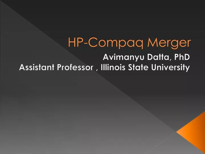 hp compaq merger