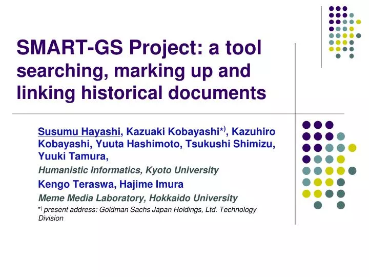 smart gs project a tool searching marking up and linking historical documents