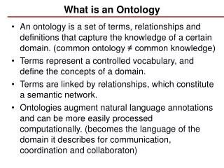What is an Ontology