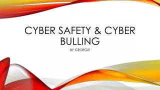 Cyber safety &amp; cyber bulling