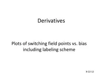 Plots of switching field points vs. bias including labeling scheme