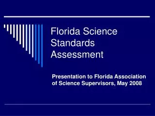 Florida Science Standards Assessment