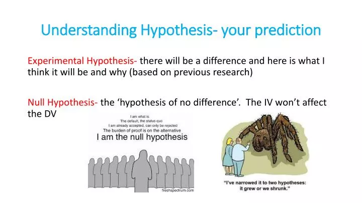 understanding hypothesis your prediction
