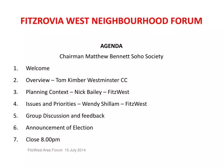 fitzrovia west neighbourhood forum