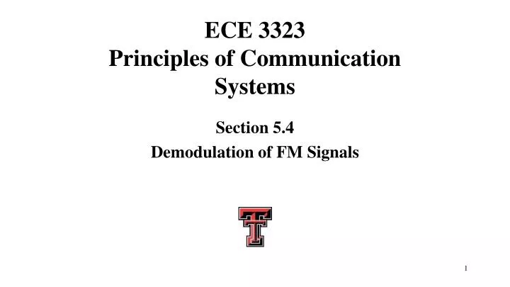 ece 3323 principles of communication systems