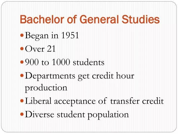 bachelor of general studies