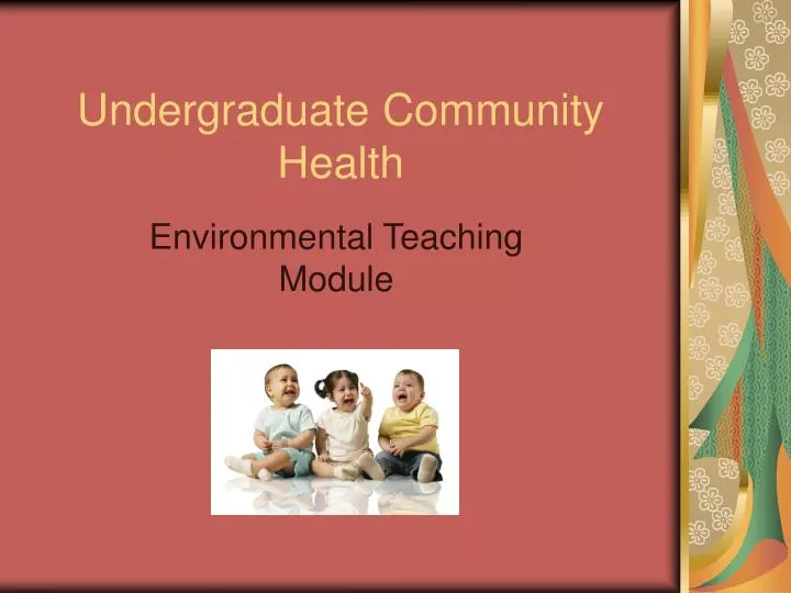 undergraduate community health