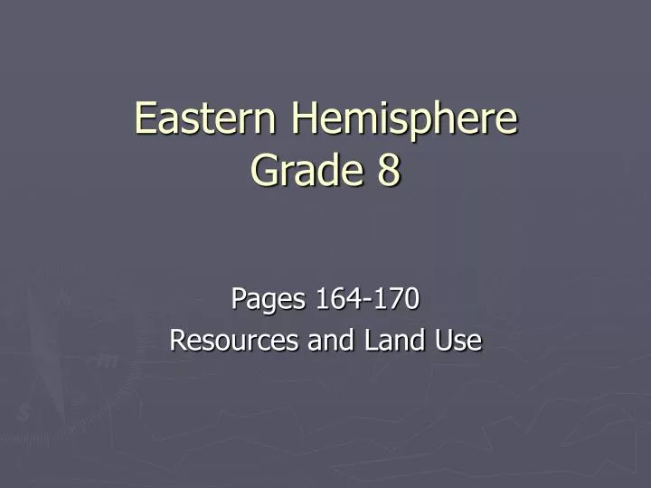 eastern hemisphere grade 8