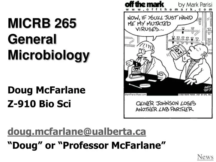 micrb 265 general microbiology