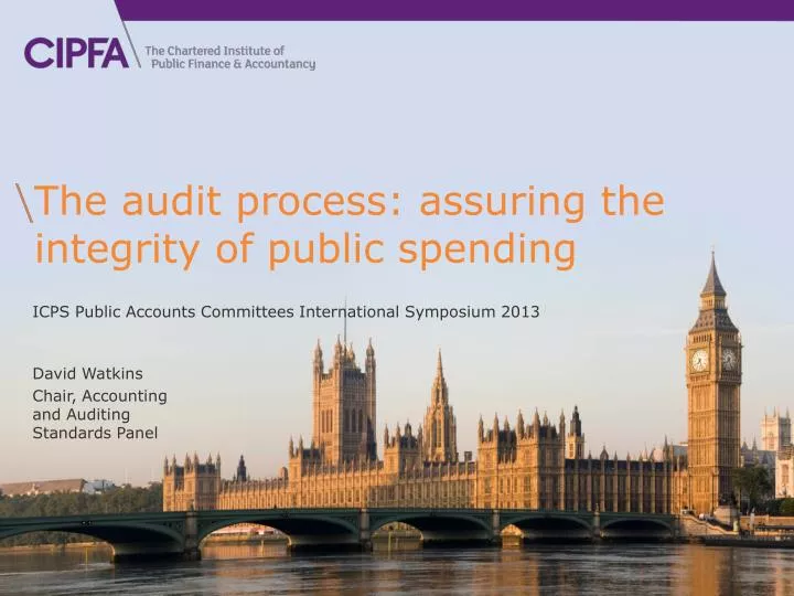 the audit process assuring the integrity of public spending