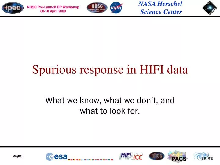 spurious response in hifi data