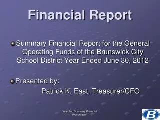 Financial Report