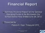 Financial Report - slide 1