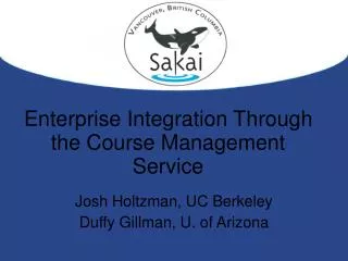 Enterprise Integration Through the Course Management Service