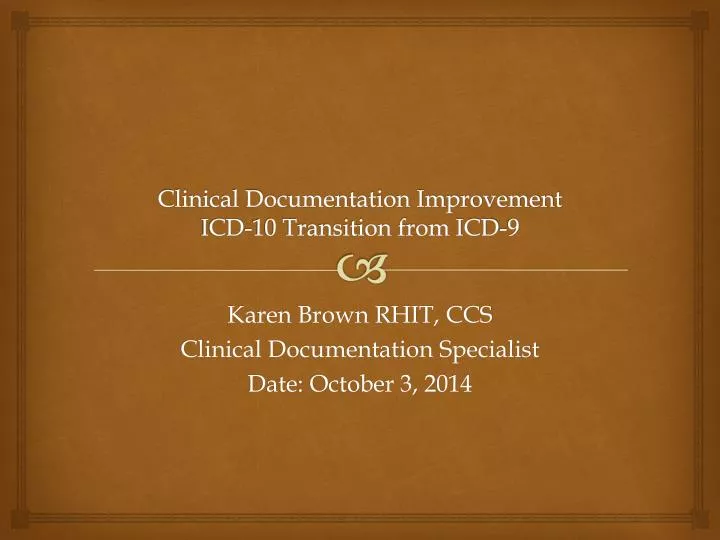 clinical documentation improvement icd 10 transition from icd 9