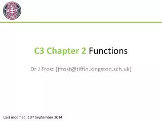 C3 Chapter 2 Functions