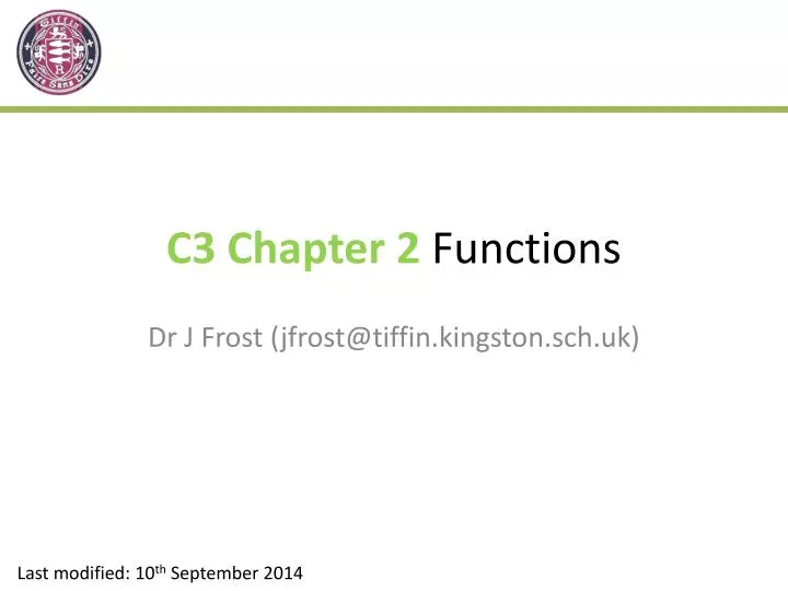 c3 chapter 2 functions