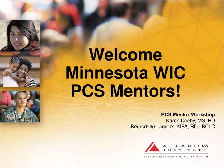welcome minnesota wic pcs mentors