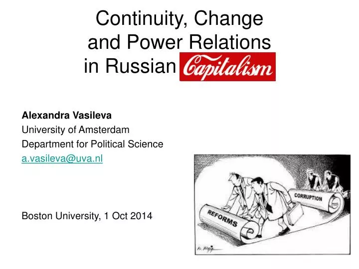 continuity change and power relations in russian capitalism