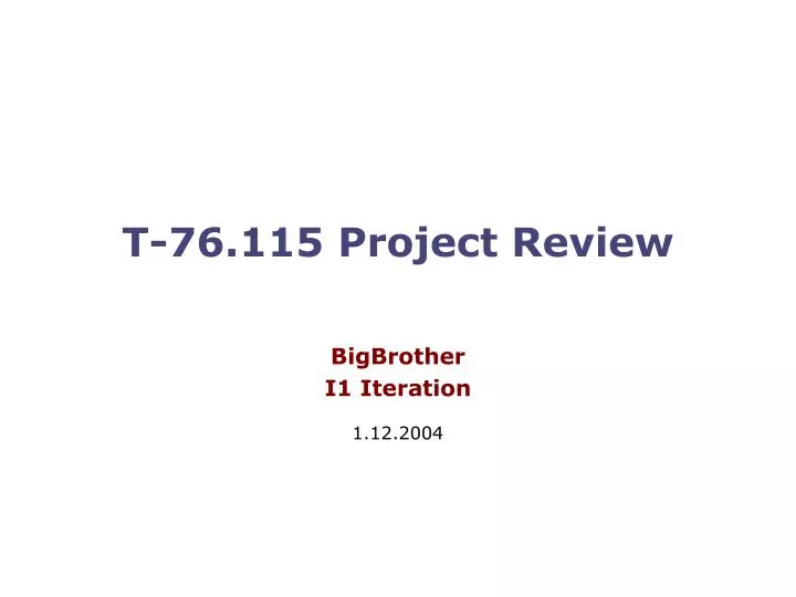 t 76 115 project review