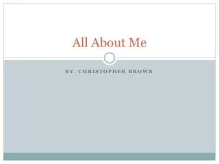 all about me