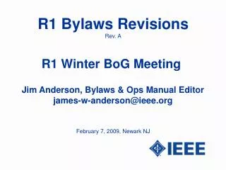 R1 Bylaws Revisions Rev. A