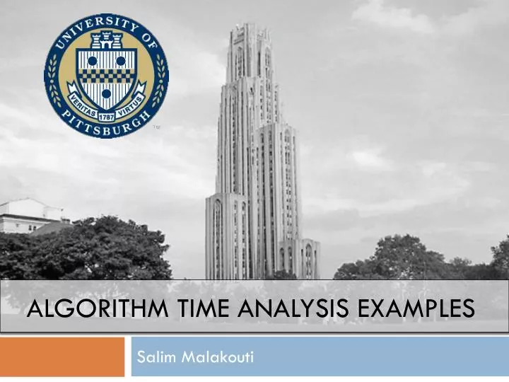 algorithm time analysis examples