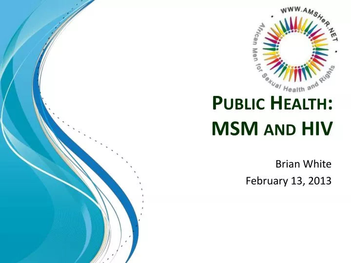 public health msm and hiv