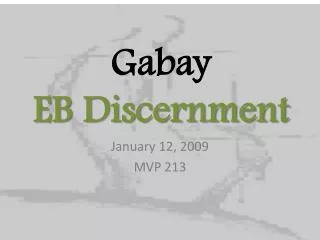 Gabay EB Discernment