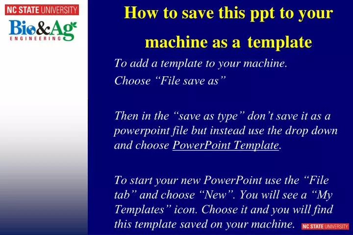 how to save this ppt to your machine as a template
