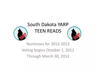 South Dakota YARP TEEN READS