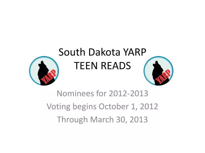 south dakota yarp teen reads