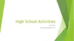 Effective Lesson Planning for High School Activities - slide 1