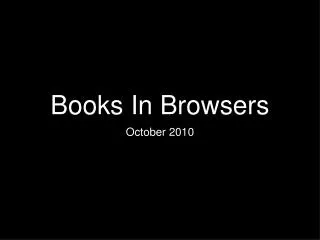 Books In Browsers