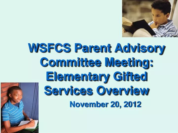 wsfcs parent advisory committee meeting elementary gifted services overview
