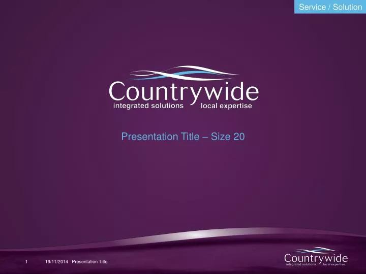 presentation title size 20