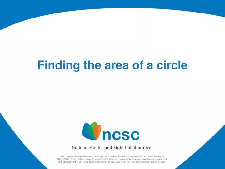 finding the area of a circle